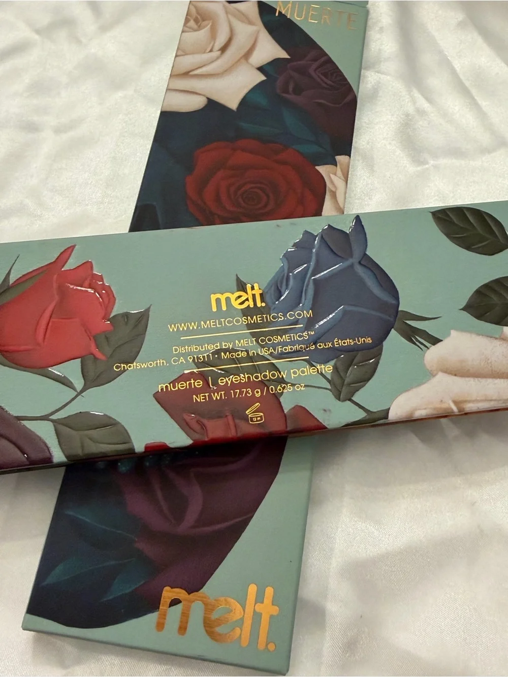 Melt Cosmetics MUERTE Eyeshadow Palette NEW Jewel Tones Luxury Gothic Skull Art